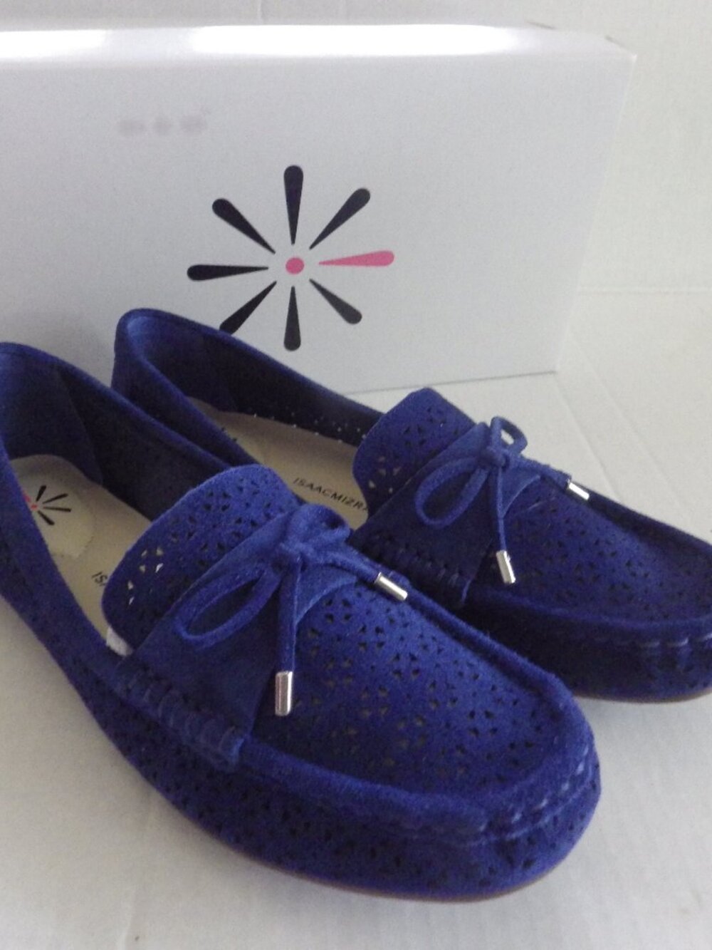 Isaac Mizrahi Adalyn Blue Suede Moccasin/ 8.5 M